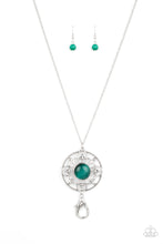 Load image into Gallery viewer, Celestial Compass - Green Cat&#39;s Eye Lanyard Paparazzi Accessories