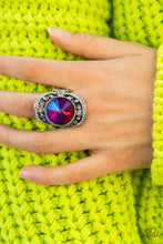 Load image into Gallery viewer, Galactic Garden - Pink Oil Spill Rhinestone Ring Paparazzi Accessories
