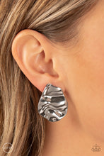 Load image into Gallery viewer, Raise the RUCHE - Silver Clip-On Earrings Paparazzi Accessories