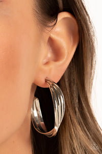 hoops,silver,Curvy Charmer - Silver Hoop Earrings
