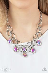 autopostr_pinterest_58290,iridescent,life of the party,rhinestones,short necklace,Show-Stopping Shimmer - Multi Iridescent Rhinestone Necklace