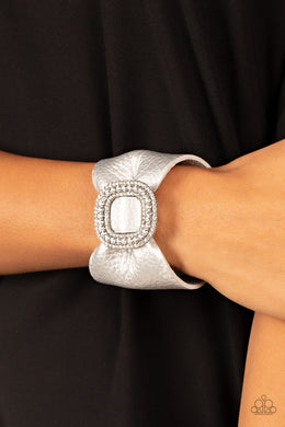 Lights, SELFIE, Action! - Silver Wrap Bracelet Paparazzi Accessories