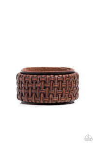 brown,leather,snap,urban,Urban Expansion Brown Leather Snap Bracelet