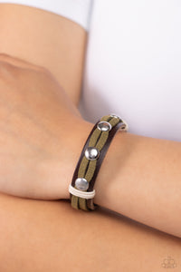 green,leather,pull-tie,urban,Ready to Ride - Green Leather Urban Bracelet