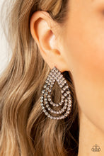 Load image into Gallery viewer, Take a POWER Stance - Black Rhinestone Post Earrings Paparazzi Accessories