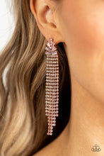 Load image into Gallery viewer, Overnight Sensation - Copper Rhinestone Post Earrings Paparazzi Accessories