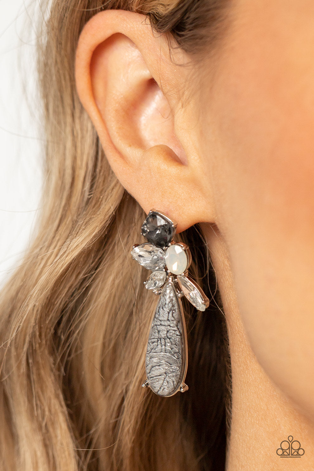 DIY Dazzle - Silver Post Earrings Paparazzi Accessories