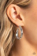 Load image into Gallery viewer, Champion Curves - Silver Hoop Earring Paparazzi Accessories