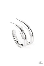 Load image into Gallery viewer, Champion Curves - Silver Hoop Earring Paparazzi Accessories
