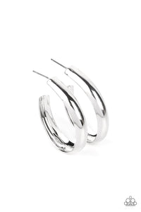 hoops,silver,Champion Curves - Silver Hoop Earring