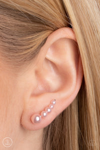 Ear Crawler,pearls,pink,Dropping into Divine - Pink Pearl Ear Crawlers