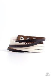 brown,leather,snap,snaps,urban,Not SEW Fast - Brown Leather Urban Bracelet