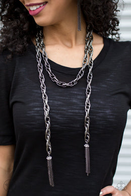 Scarfed For Attention  Gunmetal Necklace Paparazzi Accessories