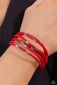 leather,magnetic,red,Magnetic Personality - Red Leather Magnetic Bracelet