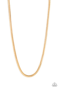 gold,long necklace,Downtown Defender - Gold Necklace