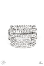 Load image into Gallery viewer, Knock-Out Opulence White Rhinestone Ring Paparazzi Accessories