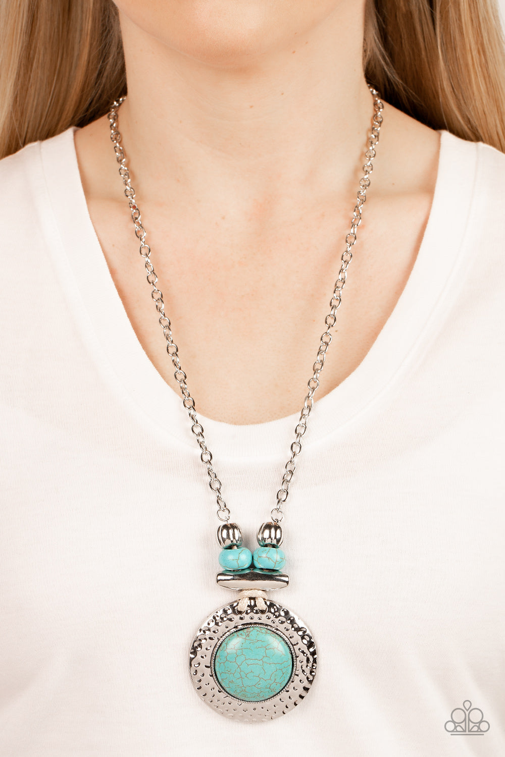 Archipelago Artisan - Blue Turquoise Stone Necklace Paparazzi Accessories