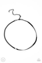 Load image into Gallery viewer, In No Time Flat - Black Gunmetal Choker Necklace Paparazzi Accessories