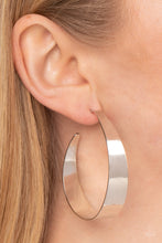 Load image into Gallery viewer, Flat Out Fashionable - Silver Hoop Earrings Paparazzi Accessories