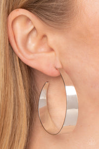 hoops,silver,Flat Out Fashionable - Silver Hoop Earrings