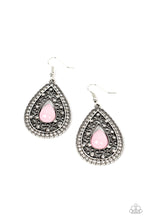 Load image into Gallery viewer, Cloud Nine Couture - Pink Floral Rhinestone Earrings Paparazzi Accessories