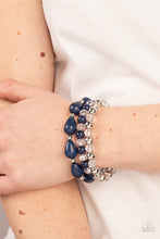 Load image into Gallery viewer, Beachside Brunch - Blue Stretchy Bracelet Paparazzi Accessories