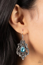 Load image into Gallery viewer, Palace Perfection - Blue Rhinestone Earrings Paparazzi Accessories