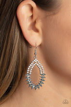 Load image into Gallery viewer, Lucid Luster - Silver Rhinestone Earrings Paparazzi Accessories