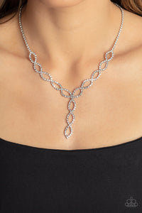 autopostr_pinterest_58290,rhinestones,short necklace,white,Infinitely Icy - White Rhinestone Necklace