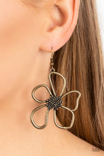 Load image into Gallery viewer, Wildflower Walkway - Brass Flower Earrings Paparazzi Accessories