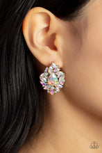 Load image into Gallery viewer, We All Scream for Ice QUEEN - Multi Rhinestone Post Earrings Paparazzi Accessories