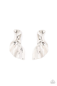 post,silver,METAL-Physical Mood - Silver Post Earrings