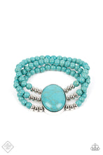 Load image into Gallery viewer, Stone Pools - Blue Stone Stretchy Bracelet Paparazzi Accessories