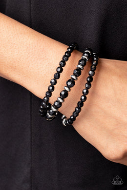Its a Vibe - Black Coil Bracelet Paparazzi Accessories