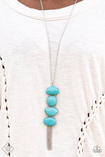 Load image into Gallery viewer, Hidden Lagoon - Blue Turquoise Stone Necklace Paparazzi Accessories