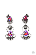 Load image into Gallery viewer, Ultra Universal Pink Oil Spill Rhinestone Earrings Paparazzi Accessories