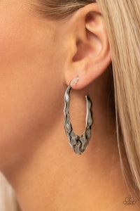 hoops,silver,Make a Ripple - Silver Hoop Earrings