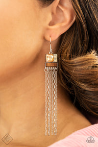 fashion fix,fishhook,multi,rhinestones,wooden,Thrift Shop Shimmer - Multi Earrings