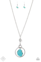Load image into Gallery viewer, Keep the Piece Blue Stone Necklace Paparazzi Accessories