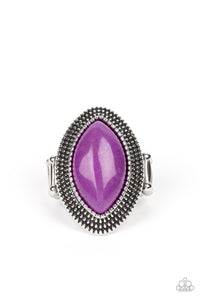 purple,stones,wide back,Artisanal Apothecary - Purple Ring