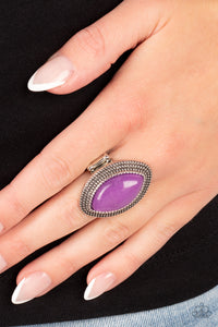 purple,stones,wide back,Artisanal Apothecary - Purple Ring