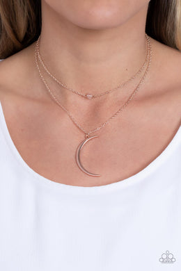 Modern Moonbeam - Rose Gold Necklace Paparazzi Accessories