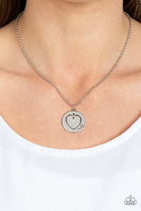 faith,Hearts,rhinestones,short necklace,white,Heart Full of Faith - White Rhinestone Heart Necklace