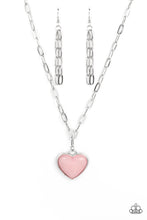 Load image into Gallery viewer, Everlasting Endearment - Pink Heart Necklace Paparazzi Accessories