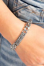Load image into Gallery viewer, Icy Impact - Silver Rhinestone Bracelet Paparazzi Accessories