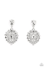 Load image into Gallery viewer, My Good LUXE Charm White Rhinestone Post Earrings Paparazzi Accessories
