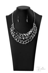 2022 Zi Collection,short necklace,silver,Perceptive Silver Rhinestone Zi Collection Neckace