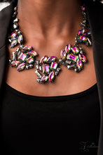 Load image into Gallery viewer, Obsessed Oil Spill Gunmetal Rhinestone Zi Collection Necklace Paparazzi Accessories