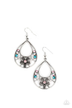 Load image into Gallery viewer, Meadow Marvel - Multi Floral Rhinestone Earrings Paparazzi Accessories