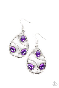 fishhook,purple,Send the BRIGHT Message - Purple Earrings